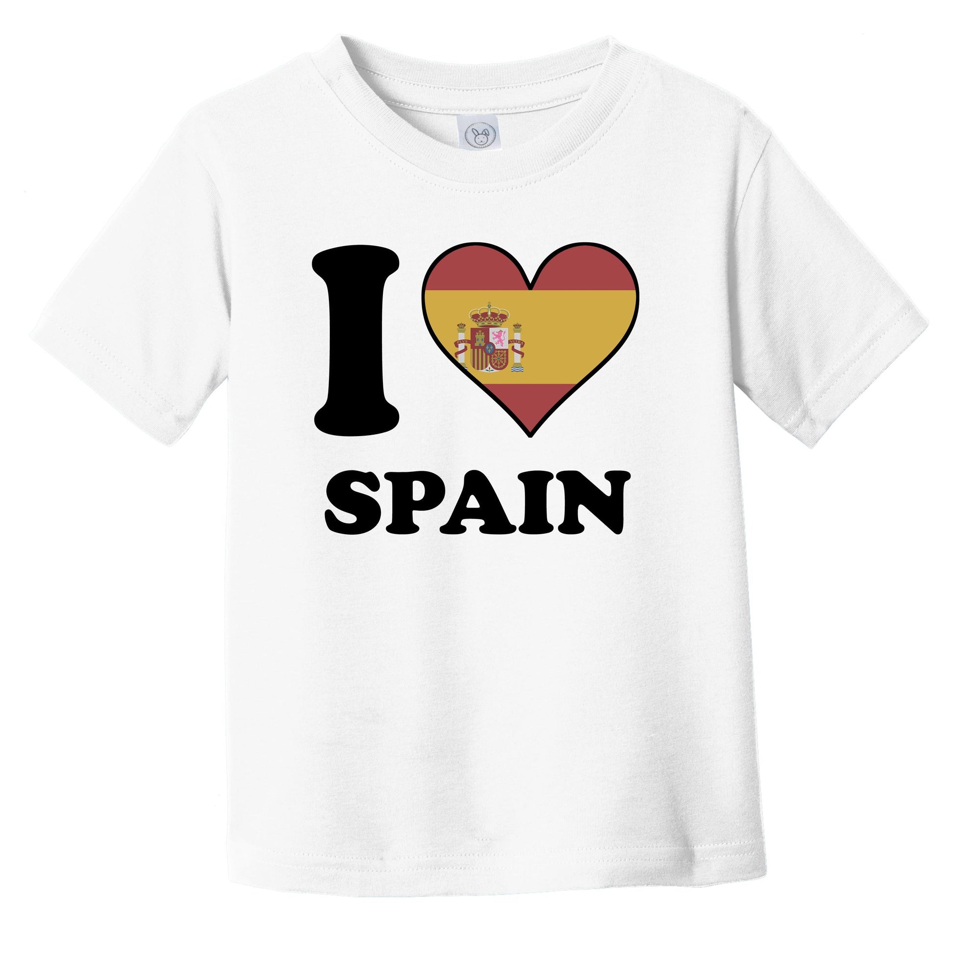 I Love Spain Spanish Flag Heart Infant Toddler T-Shirt