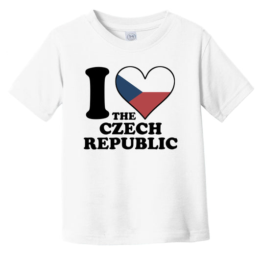 I Love the Czech Republic Czech Flag Heart Infant Toddler T-Shirt