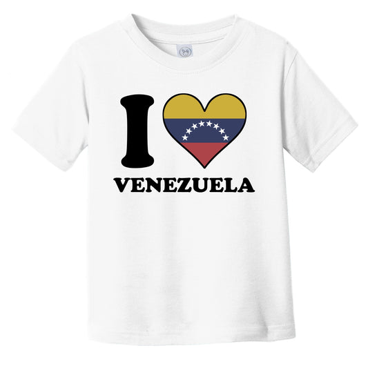 I Love Venezuela Venezuelan Flag Heart Infant Toddler T-Shirt