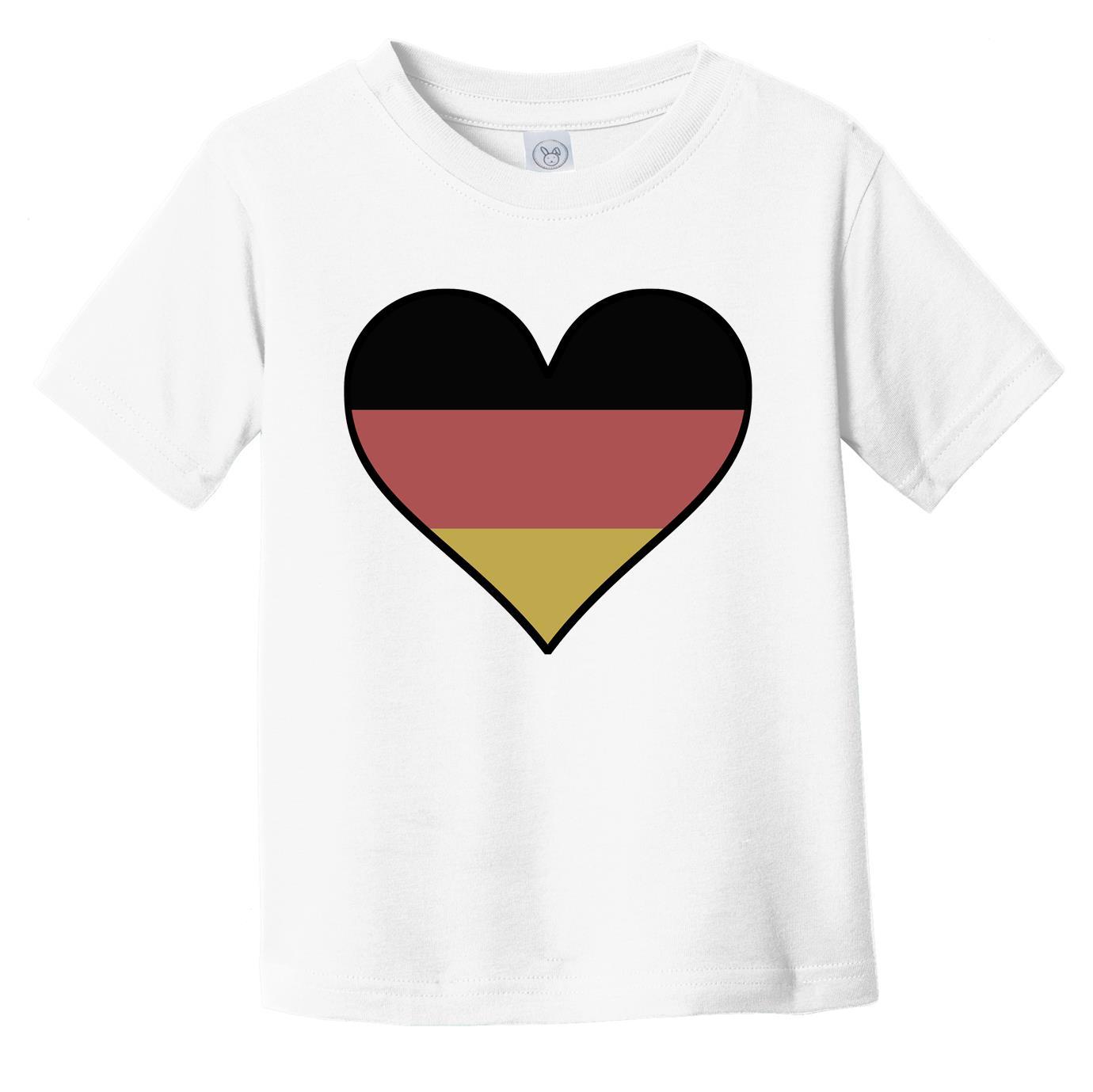 German Flag T-Shirt - Cute German Flag Heart - Germany Infant Toddler Shirt