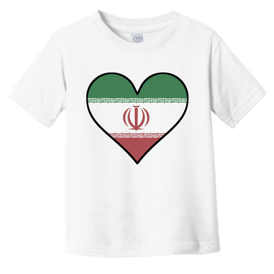 Iranian Flag T-Shirt - Cute Iranian Flag Heart - Iran Infant Toddler Shirt