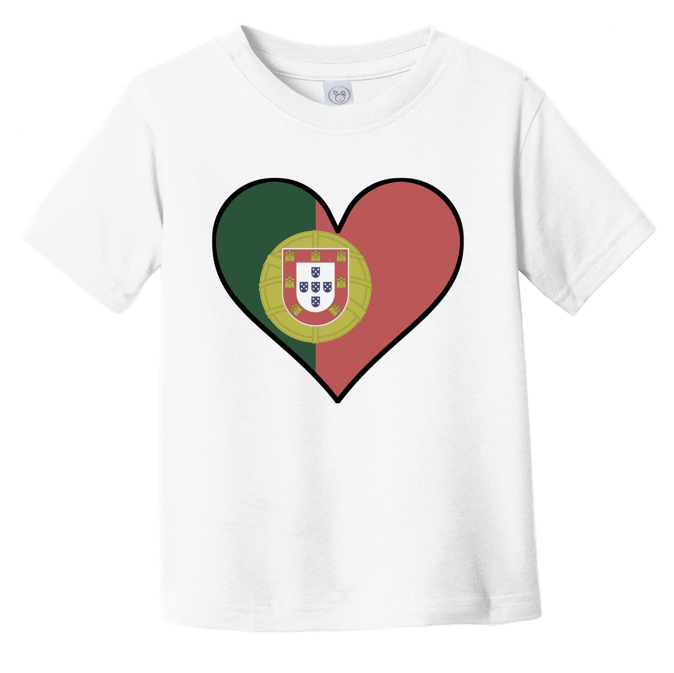 Portuguese Flag T-Shirt - Cute Portuguese Flag Heart - Portugal Infant Toddler Shirt