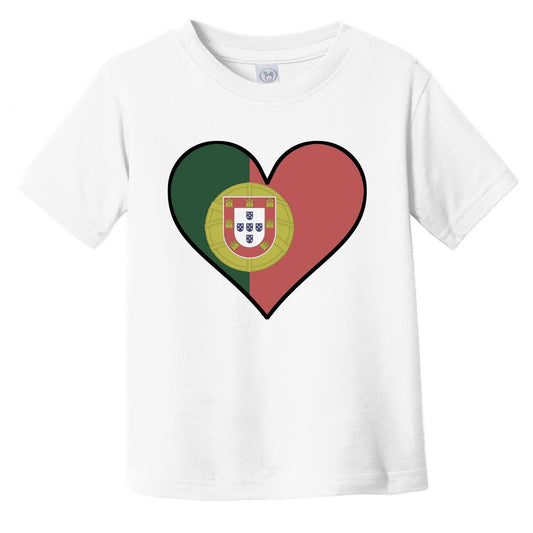 Portuguese Flag T-Shirt - Cute Portuguese Flag Heart - Portugal Infant Toddler Shirt
