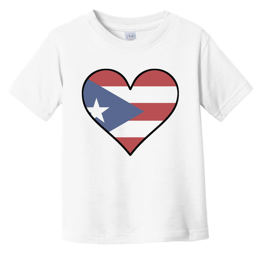 Puerto Rican Flag T-Shirt - Cute Puerto Rican Flag Heart - Puerto Rico Infant Toddler Shirt