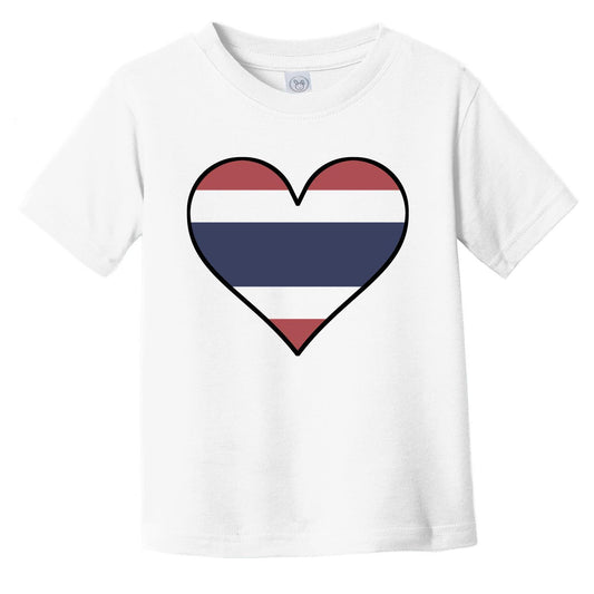 Thai Flag T-Shirt - Cute Thai Flag Heart - Thailand Infant Toddler Shirt