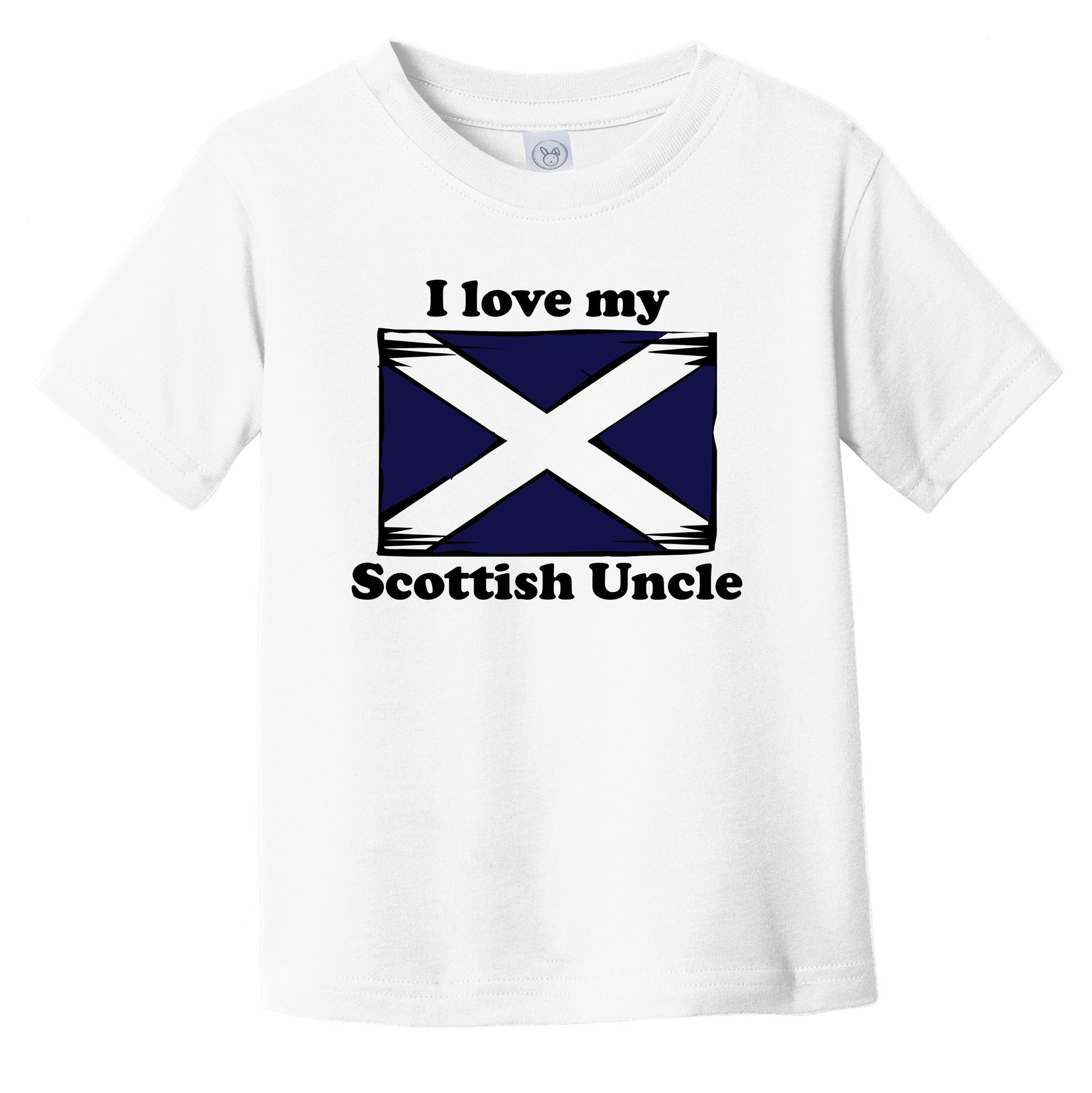 I Love My Scottish Uncle Scotland Flag Niece Nephew Infant Toddler T-Shirt