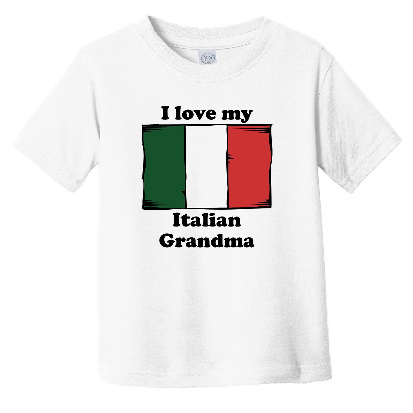 I Love My Italian Grandma Italy Flag Grandchild Infant Toddler T-Shirt