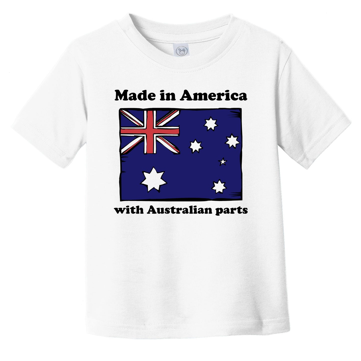 Made In America With Australian Parts Funny Australia Flag Infant Toddler T-Shirt