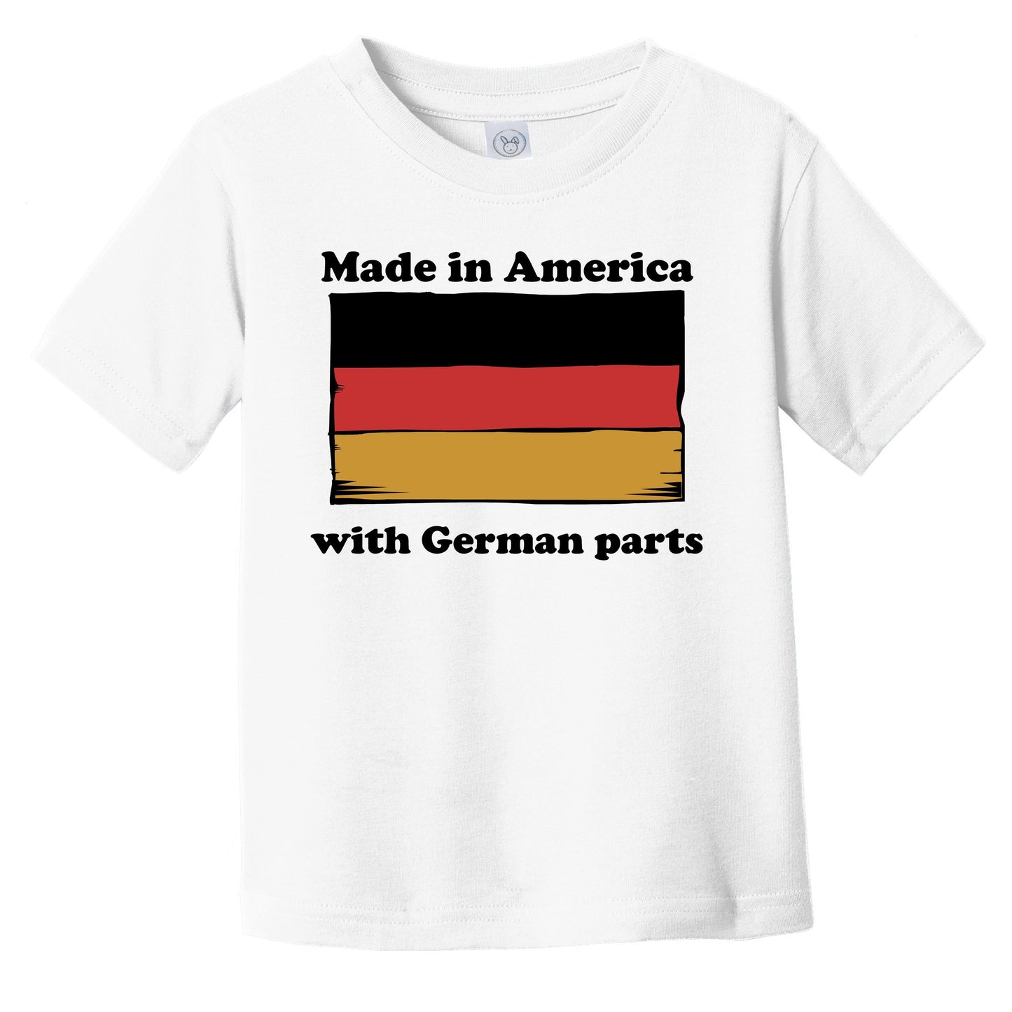 Made In America With German Parts Funny Germany Flag Infant Toddler T-Shirt