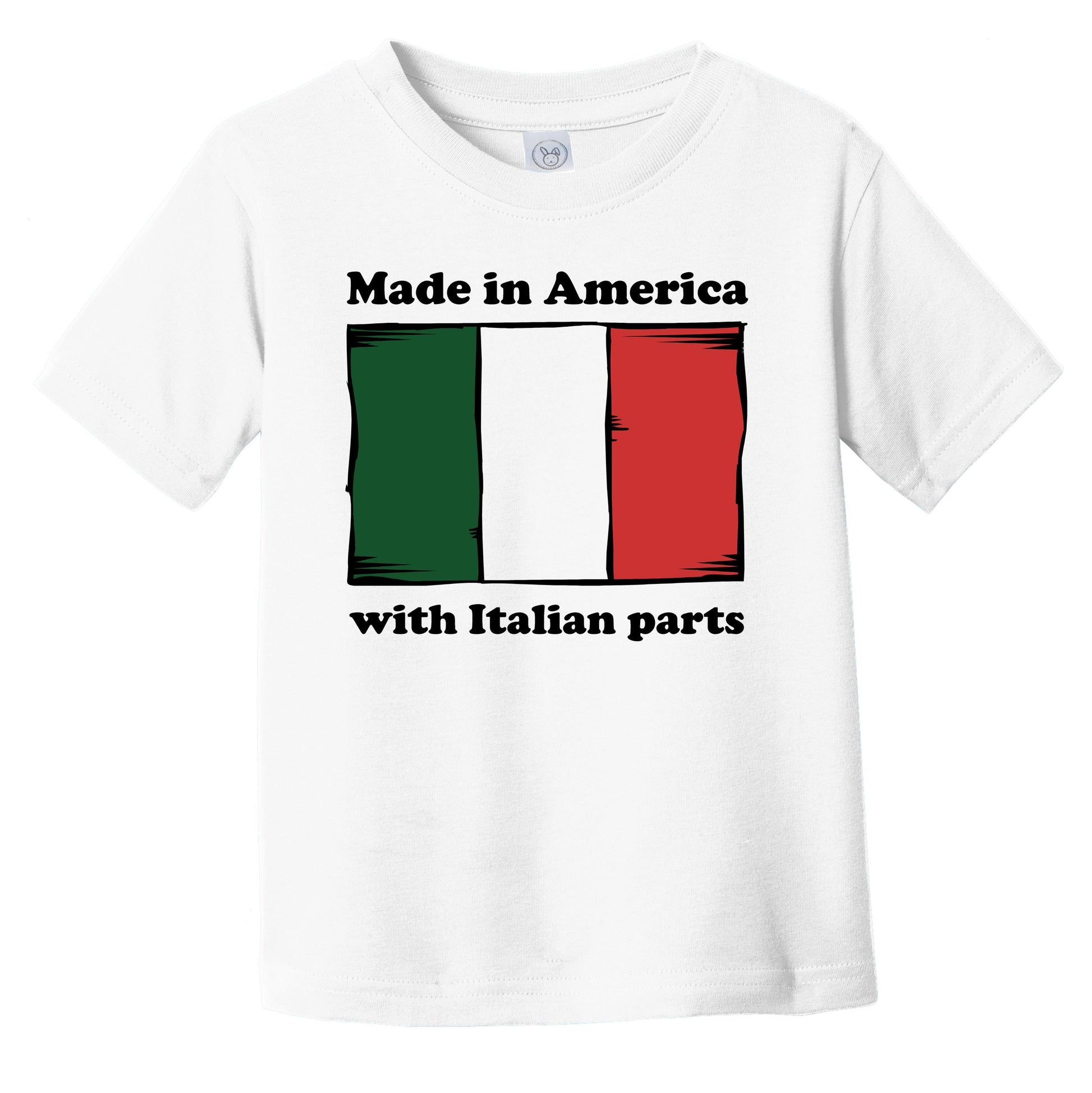 Made In With Italian Parts Flag Infant Toddler T-S Really Awesome Shirts