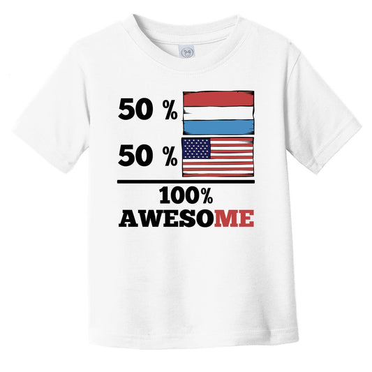 50% Luxembourgish 50% American 100% Awesome Infant Toddler T-Shirt