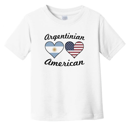 Argentinian American Flag Hearts Infant Toddler T-Shirt