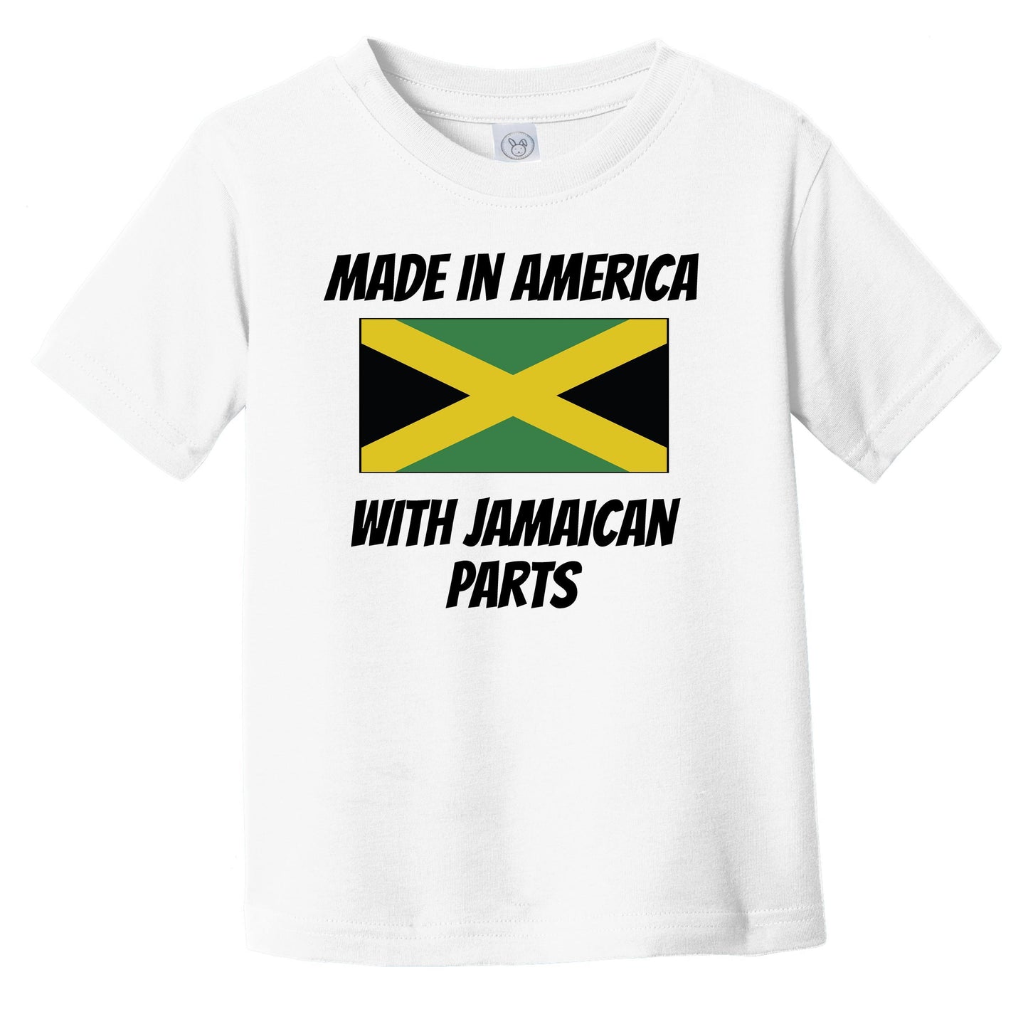 Made In America With Jamaican Parts Jamaica Flag Funny Infant Toddler T-Shirt