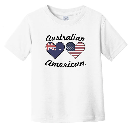 Australian American Flag Hearts Infant Toddler T-Shirt