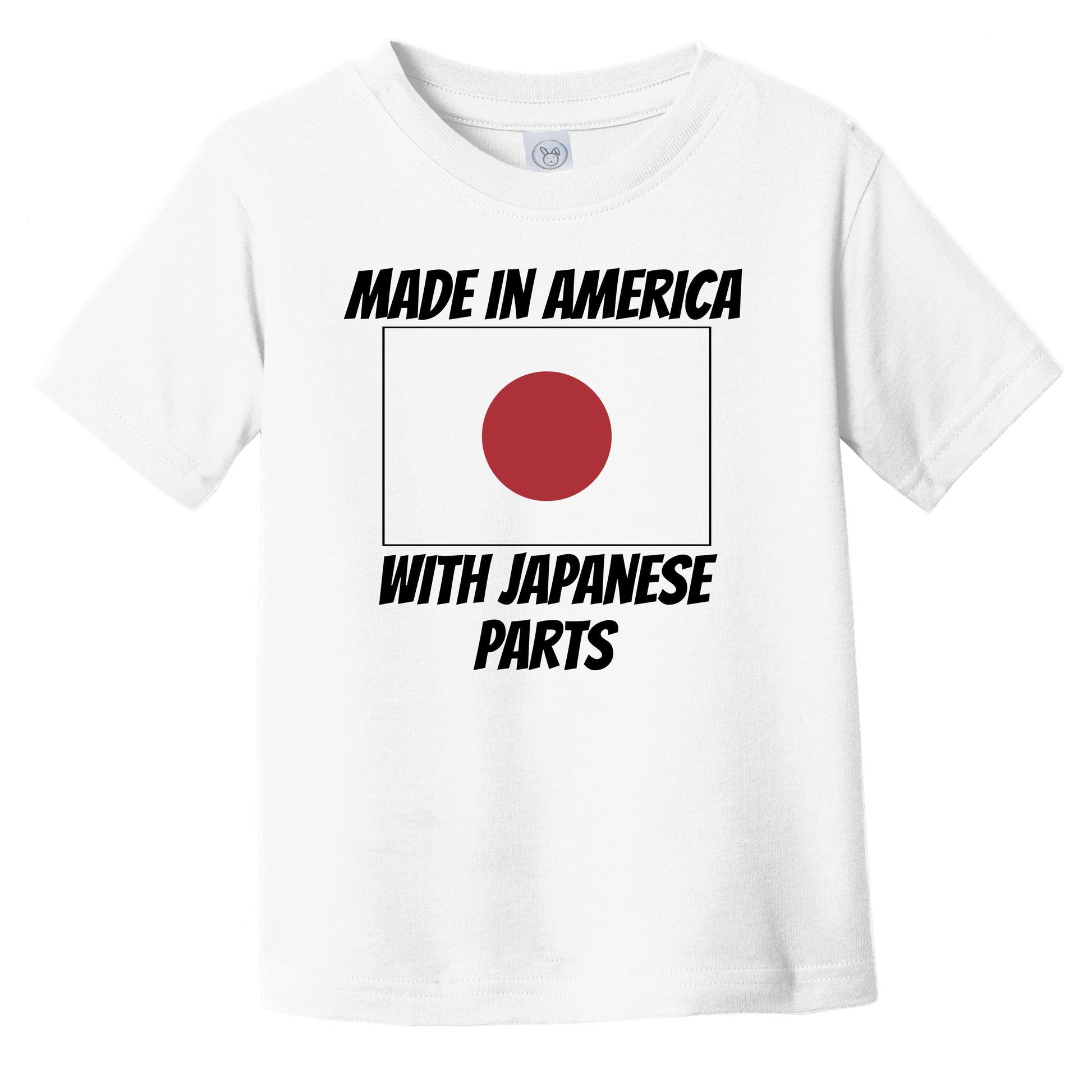 Made In America With Japanese Parts Japan Flag Funny Infant Toddler T-Shirt
