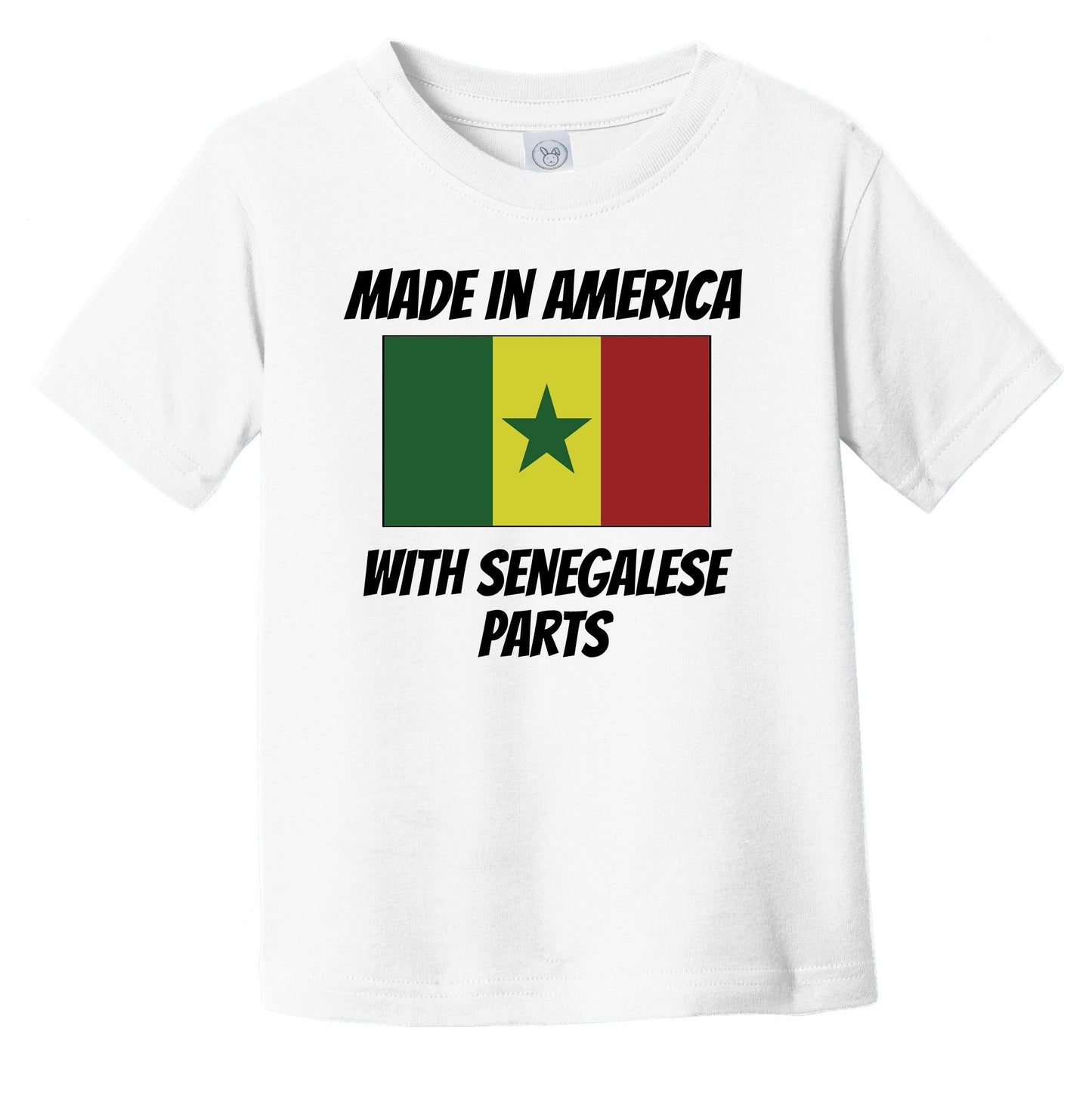Made In America With Senegalese Parts Senegal Flag Funny Infant Toddler T-Shirt