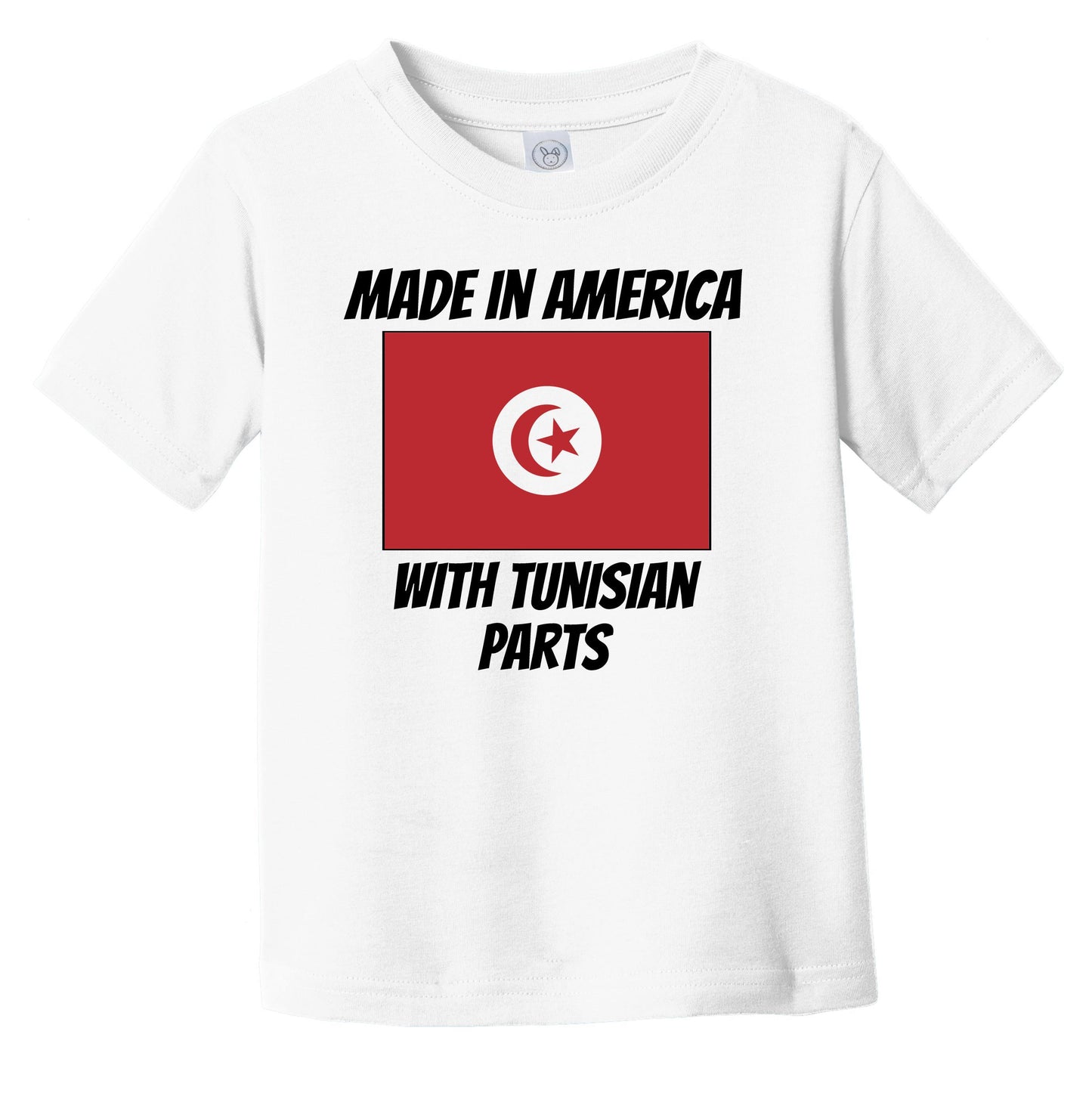 Made In America With Tunisian Parts Tunisia Flag Funny Infant Toddler T-Shirt