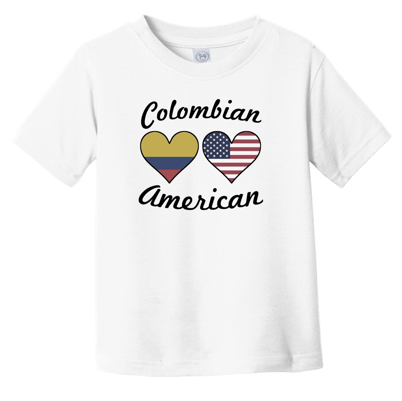 Colombian American Flag Hearts Infant Toddler T-Shirt