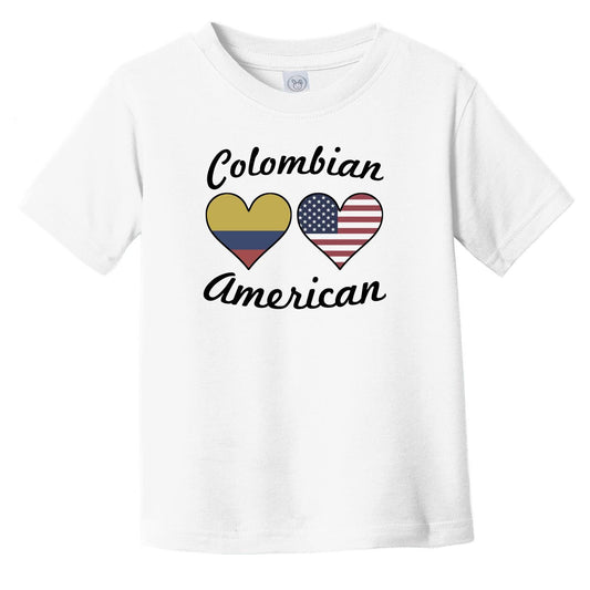 Colombian American Flag Hearts Infant Toddler T-Shirt