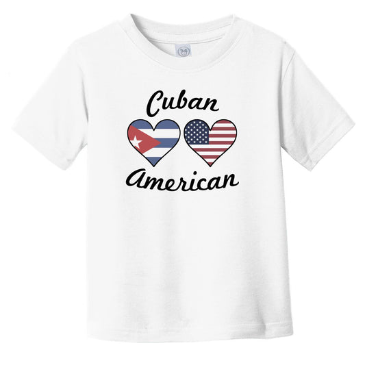 Cuban American Flag Hearts Infant Toddler T-Shirt