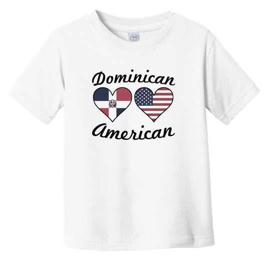 Dominican American Flag Hearts Infant Toddler T-Shirt