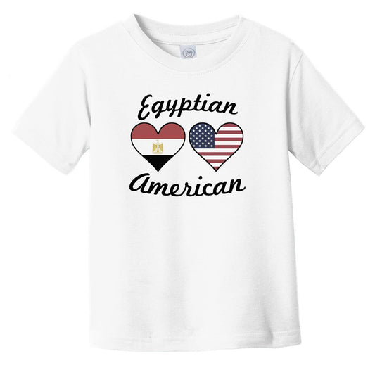 Egyptian American Flag Hearts Infant Toddler T-Shirt