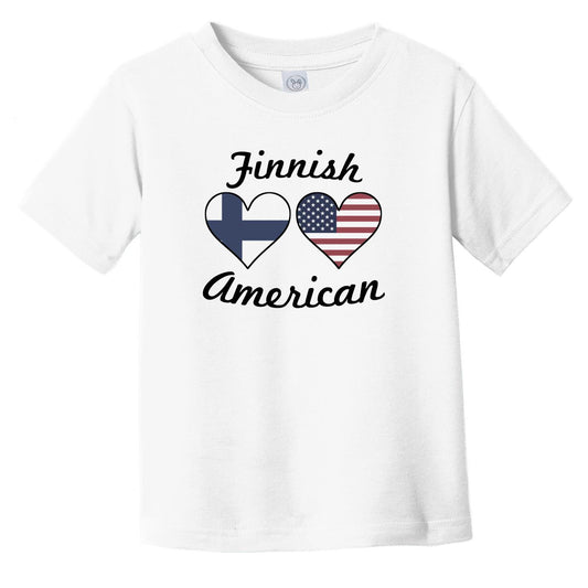Finnish American Flag Hearts Infant Toddler T-Shirt