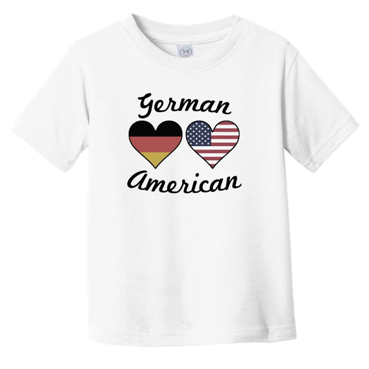 German American Flag Hearts Infant Toddler T-Shirt