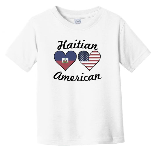 Haitian American Flag Hearts Infant Toddler T-Shirt