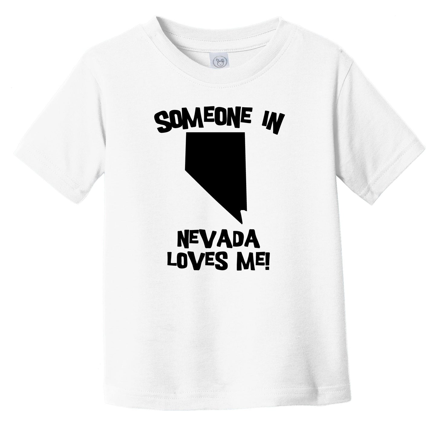 Someone In Nevada Loves Me State Silhouette Cute Infant Toddler T-Shirt