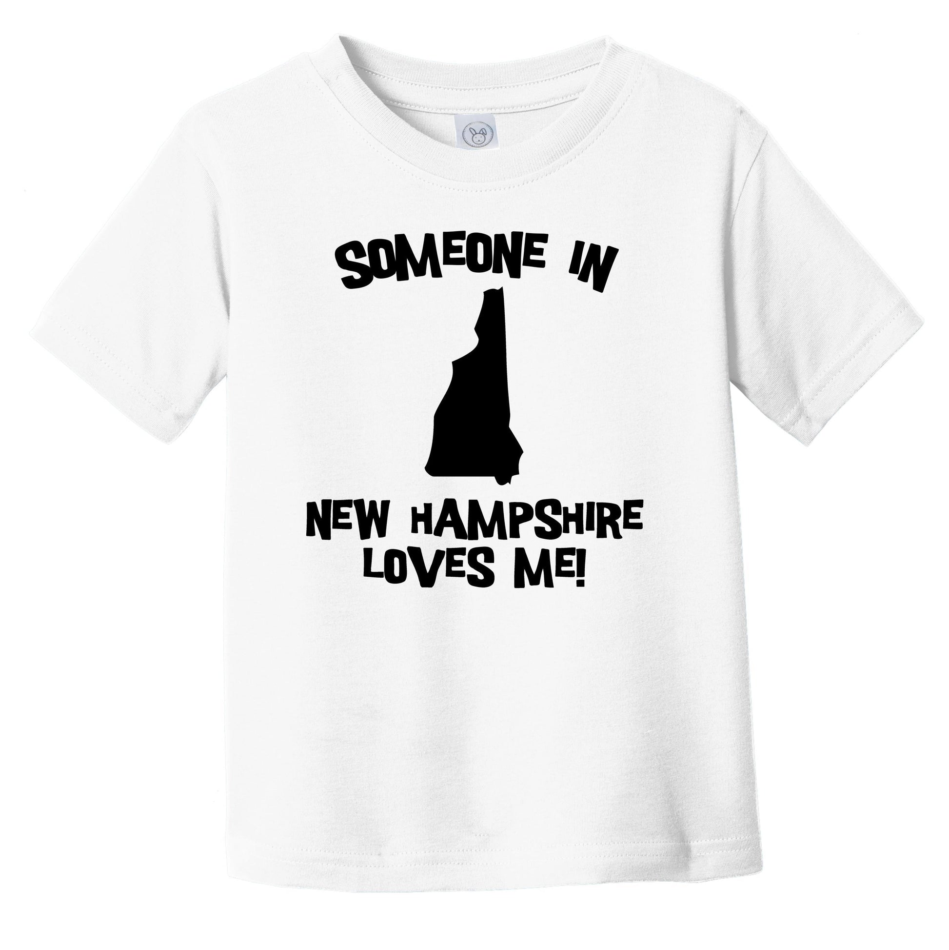 Someone In New Hampshire Loves Me State Silhouette Cute Infant Toddler T-Shirt