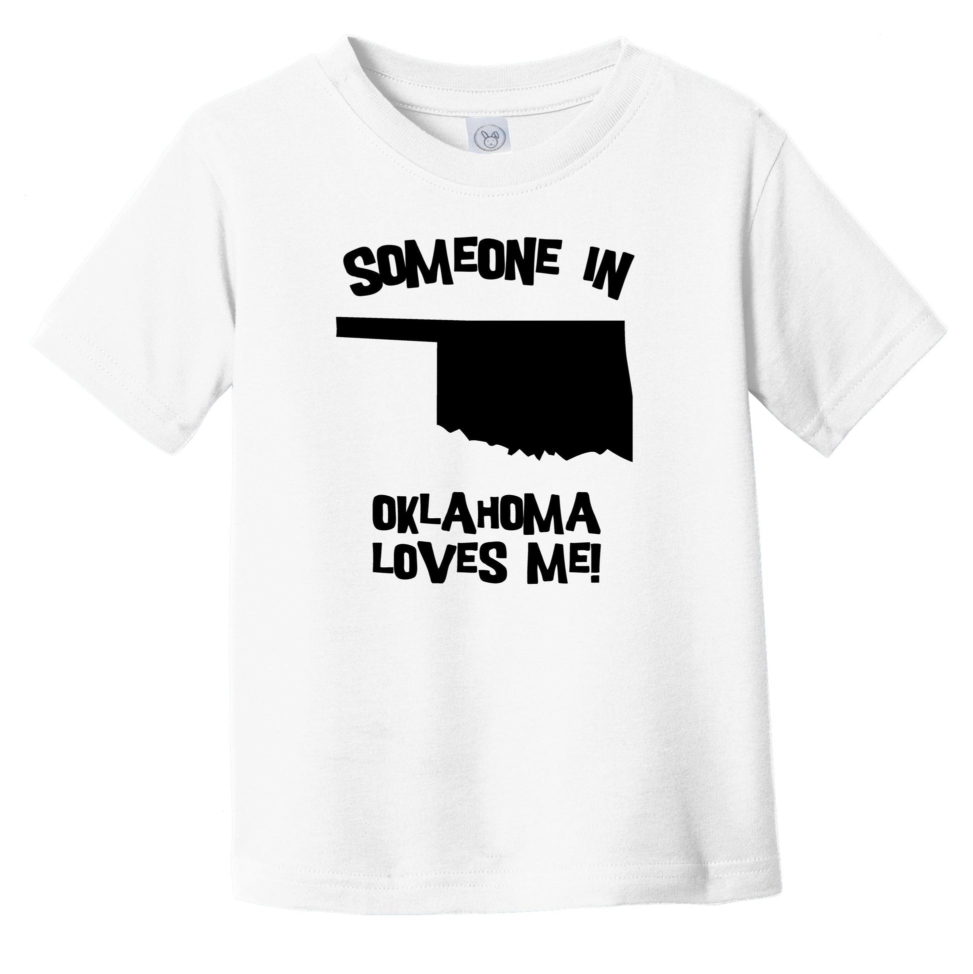 Someone In Oklahoma Loves Me State Silhouette Cute Infant Toddler T-Shirt