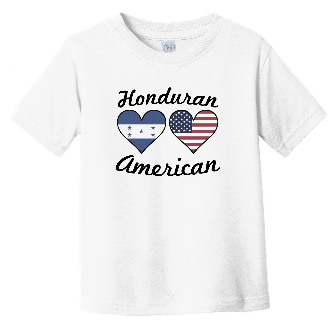 Honduran American Flag Hearts Infant Toddler T-Shirt