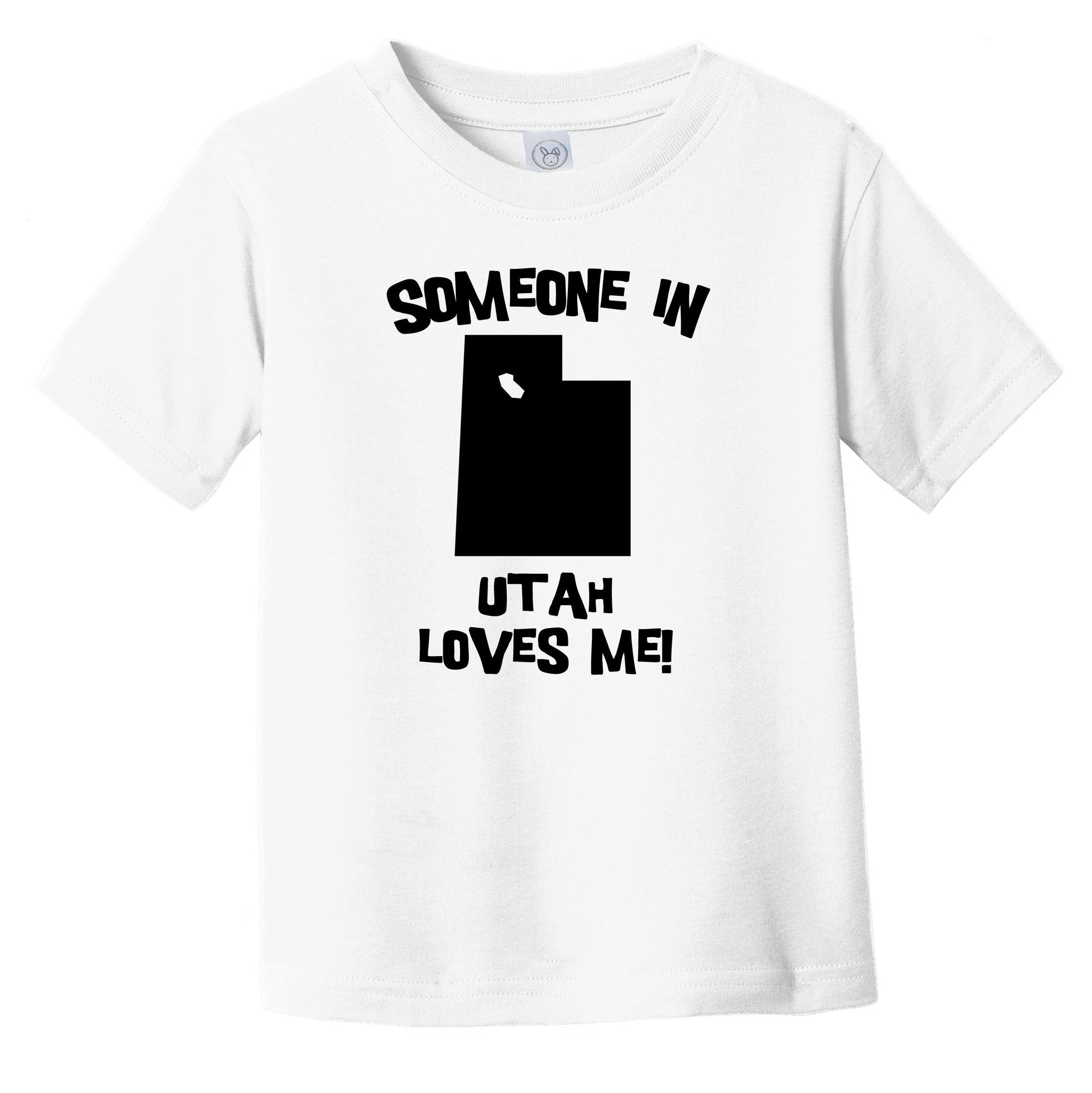 Someone In Utah Loves Me State Silhouette Cute Infant Toddler T-Shirt
