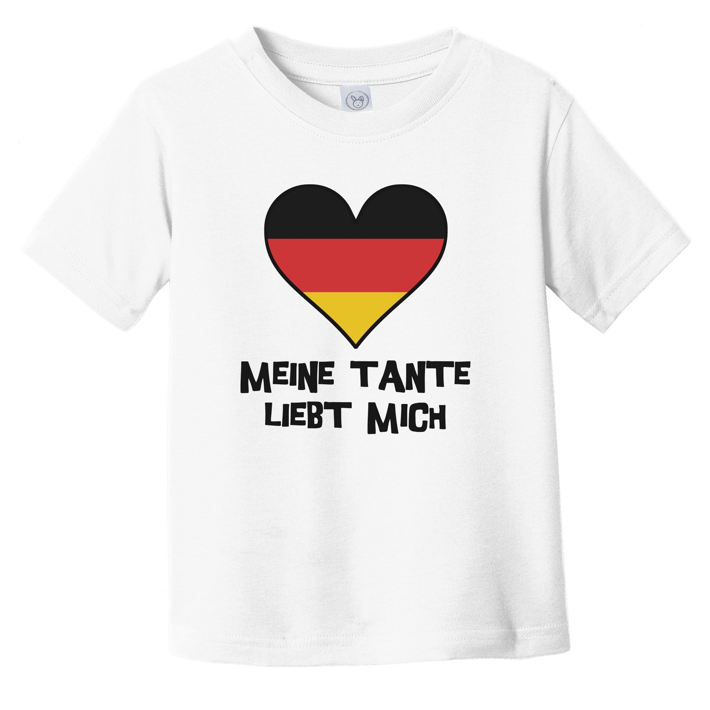 My Aunt Loves Me German Language Germany Flag Heart Infant Toddler T-Shirt - Meine Tante liebt mich