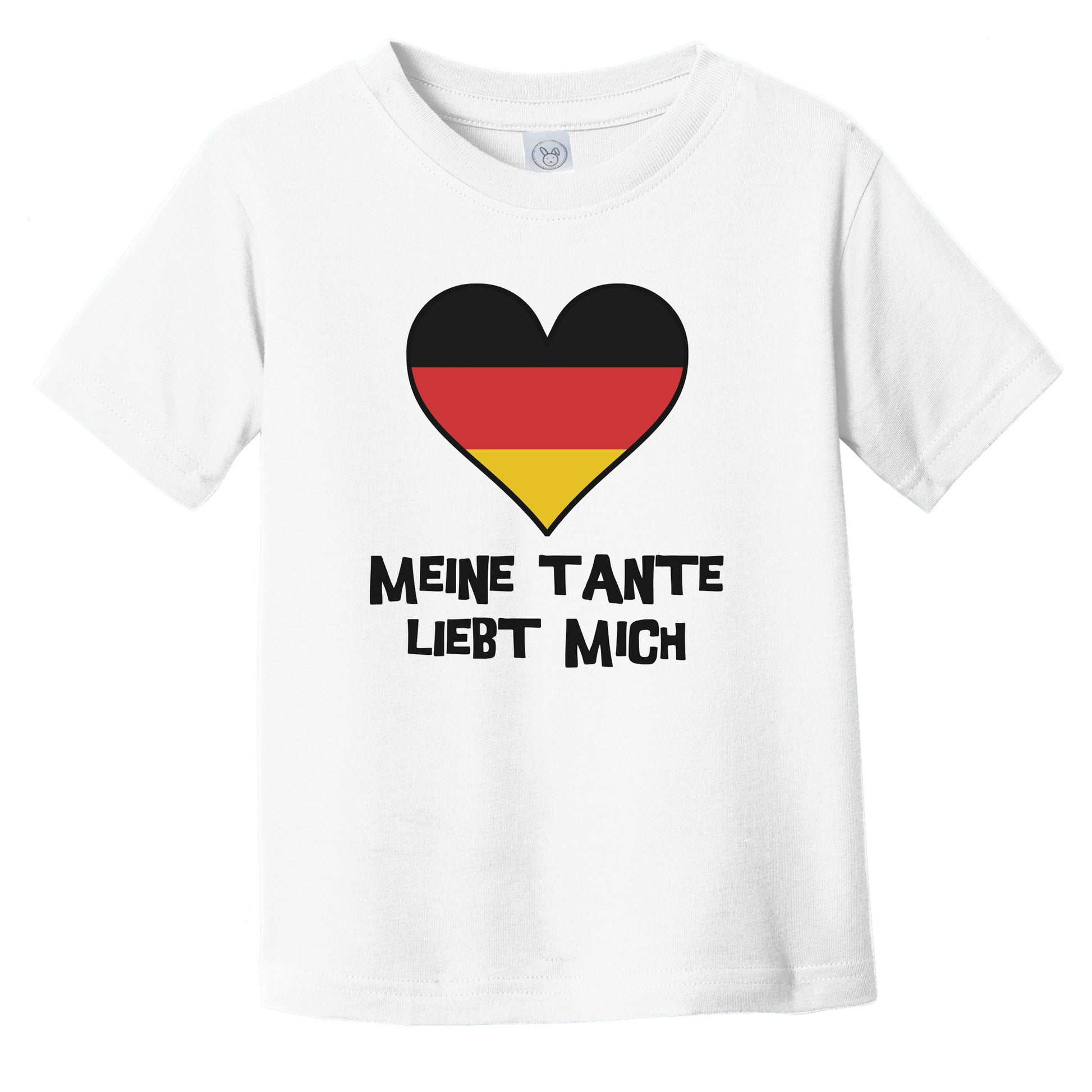 My Aunt Loves Me German Language Germany Flag Heart Infant Toddler T-Shirt - Meine Tante liebt mich