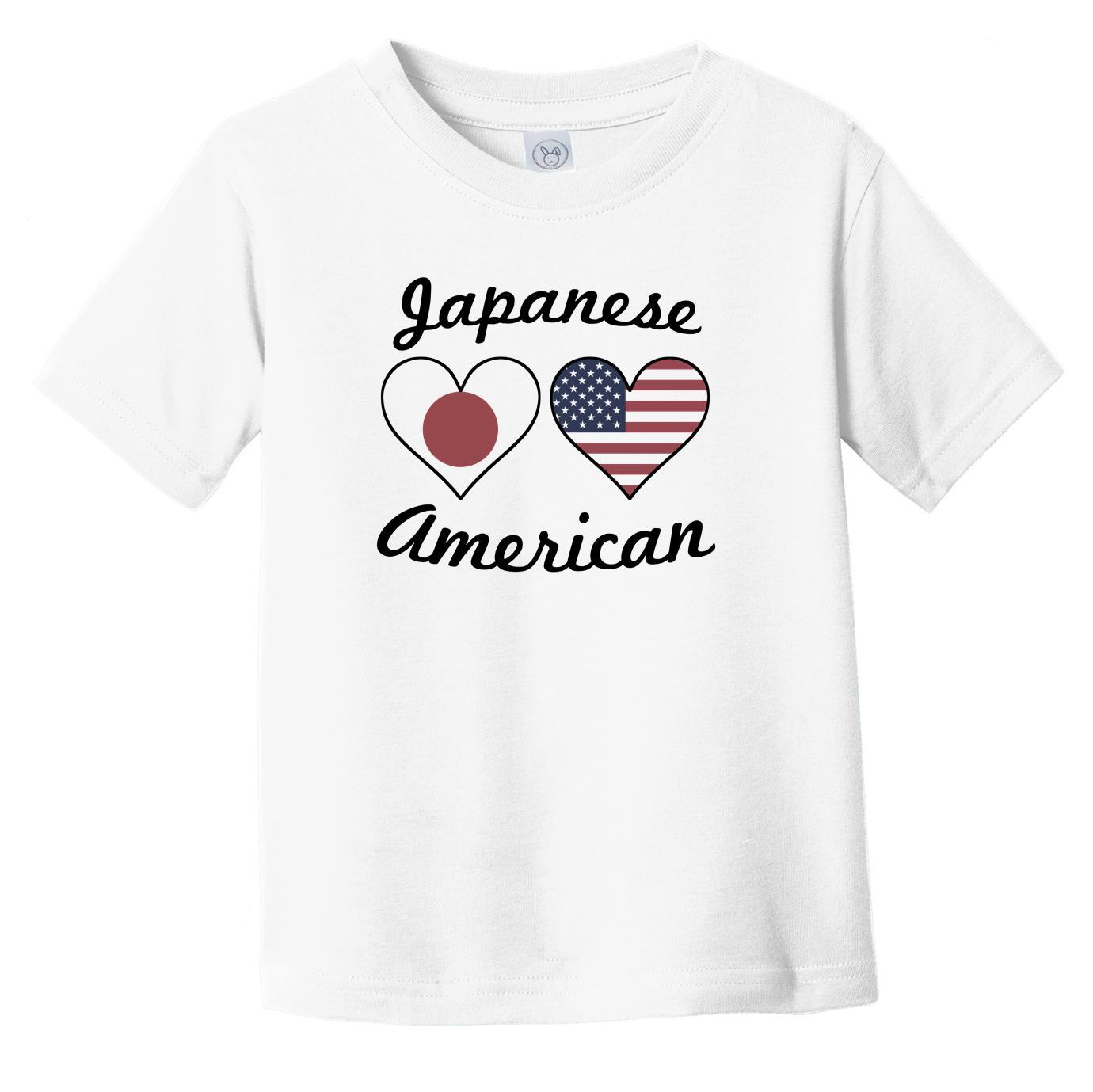 Japanese American Flag Hearts Infant Toddler T-Shirt