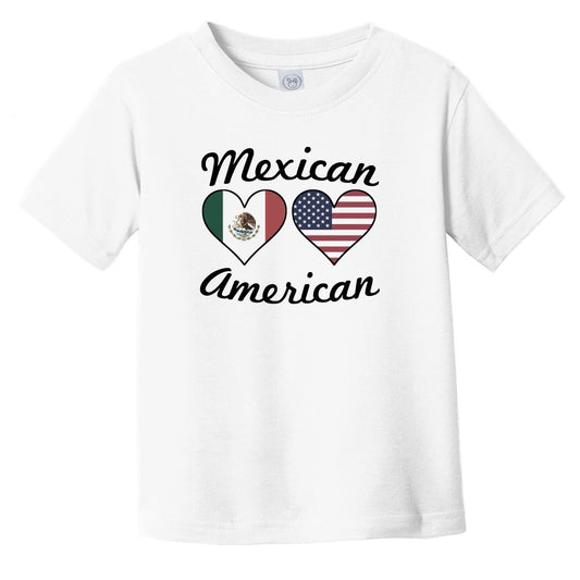 Mexican American Flag Hearts Infant Toddler T-Shirt