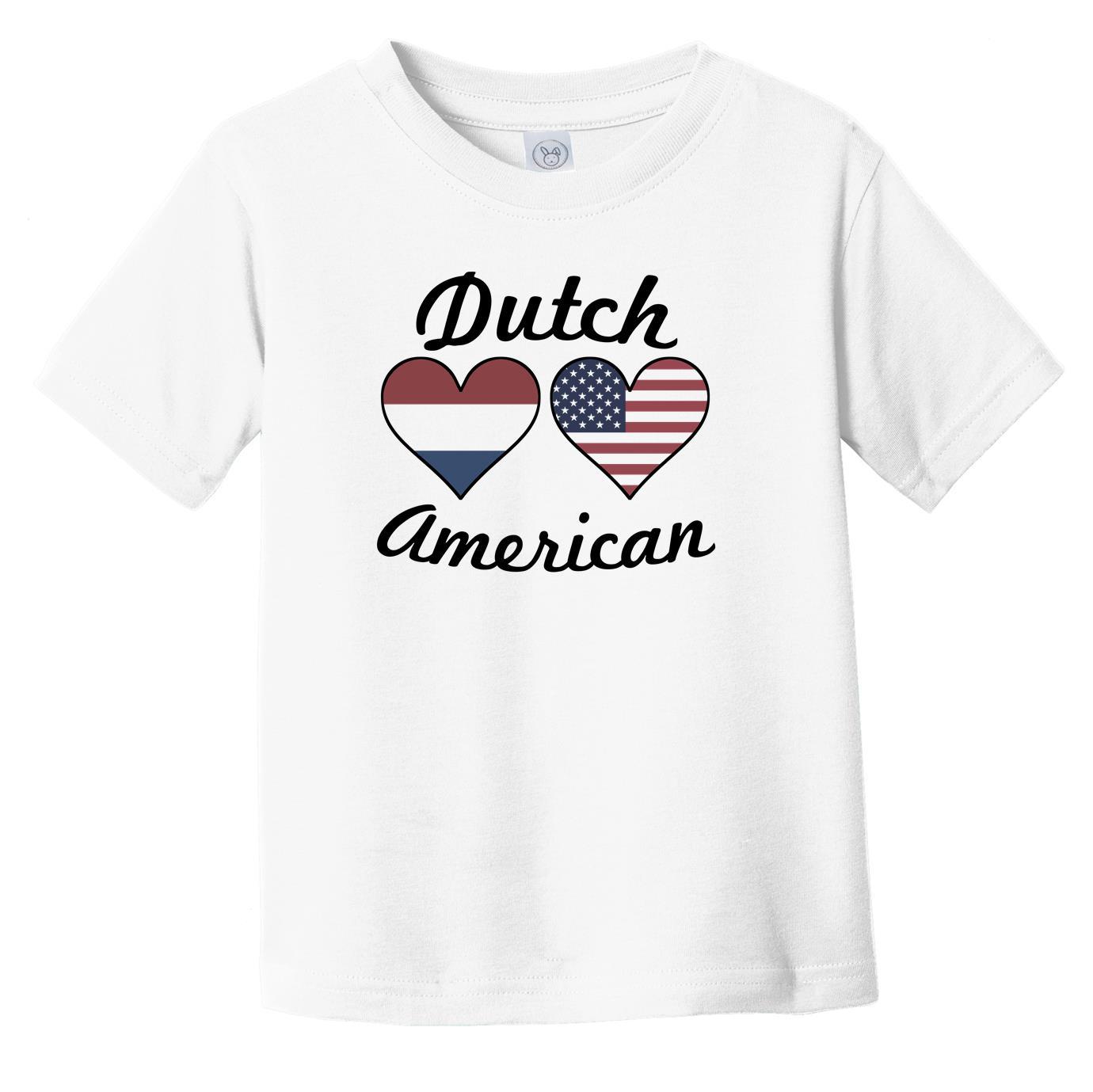 Dutch American Flag Hearts Infant Toddler T-Shirt
