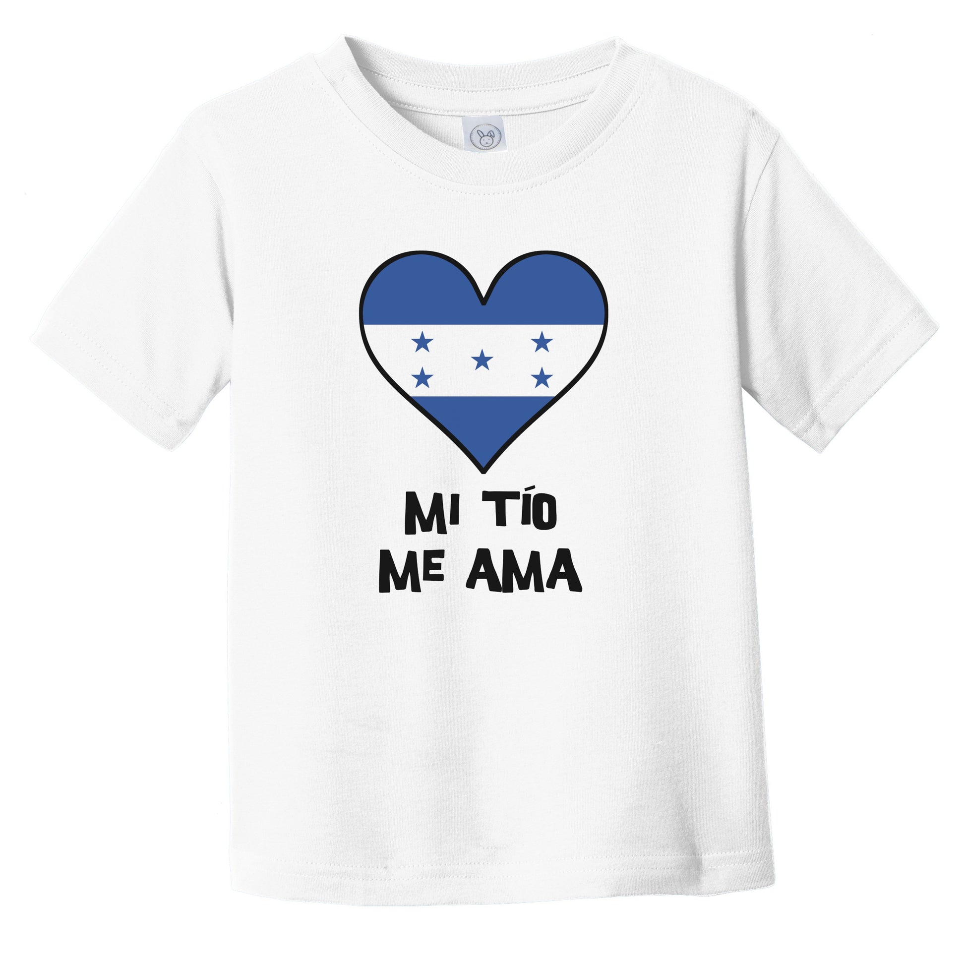 My Uncle Loves Me Spanish Language Honduras Flag Heart Infant Toddler T-Shirt - Mi tío me ama