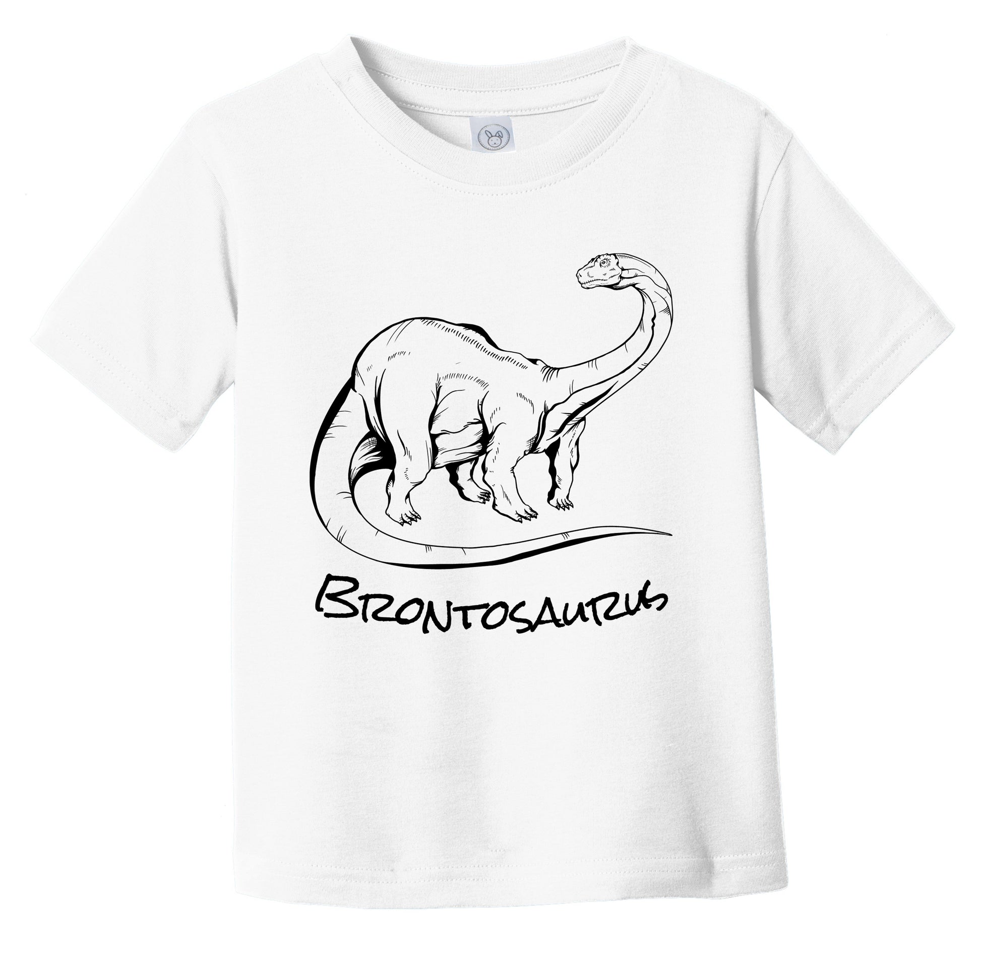Brontosaurus Sketch Cool Prehistoric Animal Dinosaur Infant Toddler T-Shirt