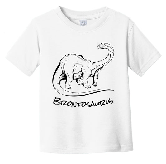 Brontosaurus Sketch Cool Prehistoric Animal Dinosaur Infant Toddler T-Shirt