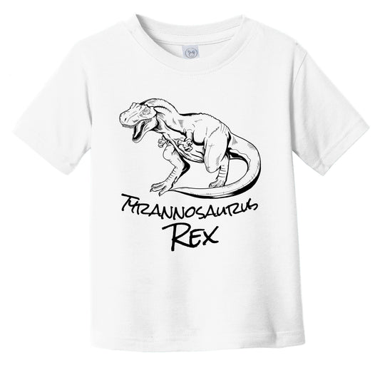 Tyrannosaurus Rex Sketch Cool Prehistoric T-Rex Dinosaur Infant Toddler T-Shirt