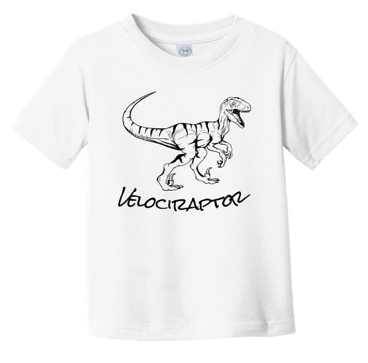 Velociraptor Sketch Cool Prehistoric Animal Raptor Dinosaur Infant Toddler T-Shirt