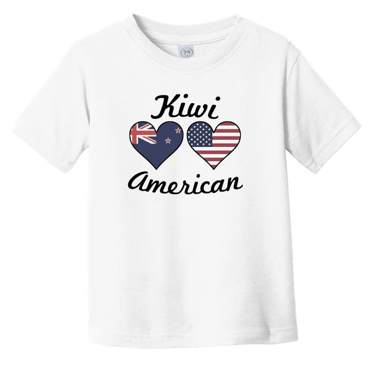 Kiwi American Flag Hearts Infant Toddler T-Shirt