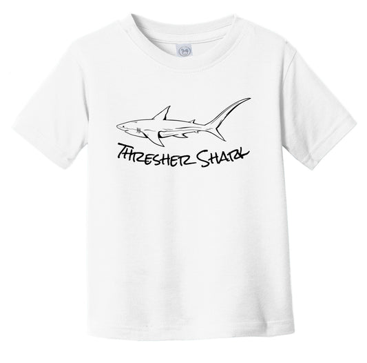 Thresher Shark Sketch Cool Shark Infant Toddler T-Shirt