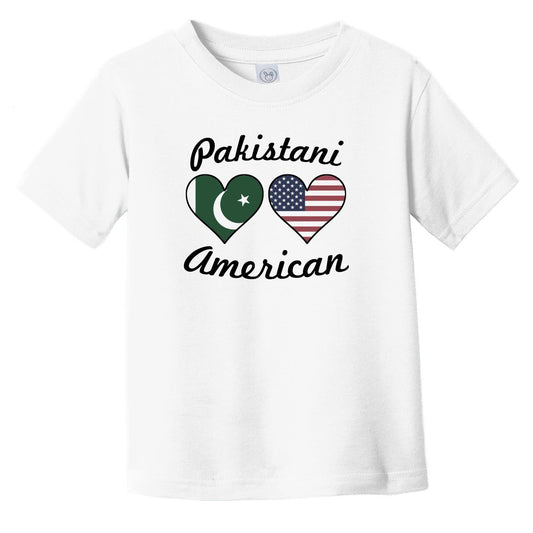 Pakistani American Flag Hearts Infant Toddler T-Shirt