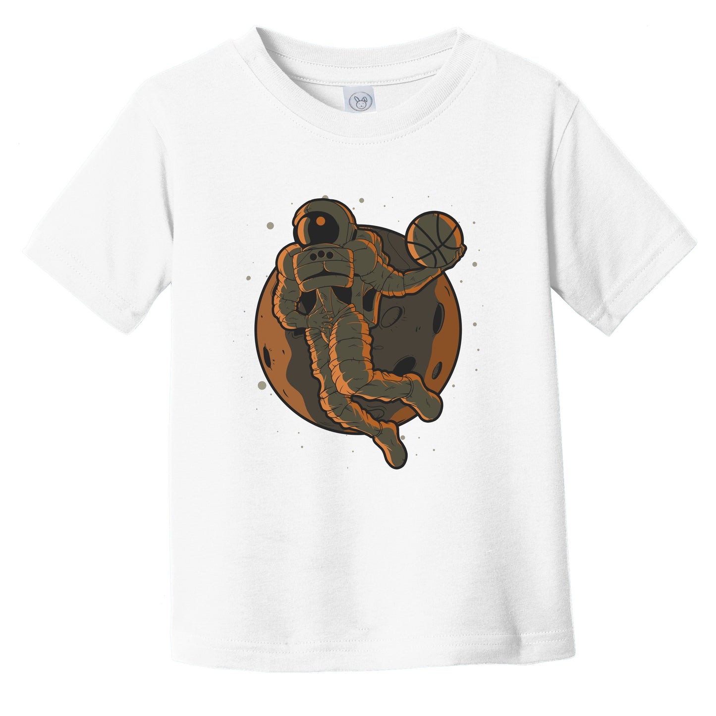 Basketball Dunk Toddler Shirt - Astronaut Outer Space Spaceman Basketball Player Infant Toddler T-Shirt