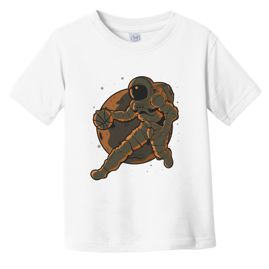 Basketball Toddler Shirt - Astronaut Outer Space Spaceman Basketball Player Infant Toddler T-Shirt