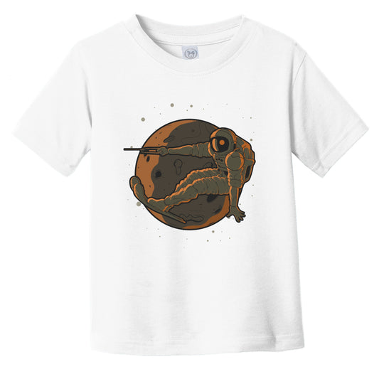 Waterskiing Toddler Shirt - Astronaut Outer Space Spaceman Waterskier Infant Toddler T-Shirt
